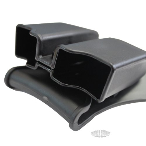 Combat Armory Glock 17 19 22 23 31 32 34 35 Polymer Double Magazine Mag Pouch Adjustable for Retention and Rotates 360 Degrees