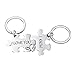 AueDsa Llavero de Hombre Acero Inoxidable Puzzle i Love You i Know Plata Llavero Mujer