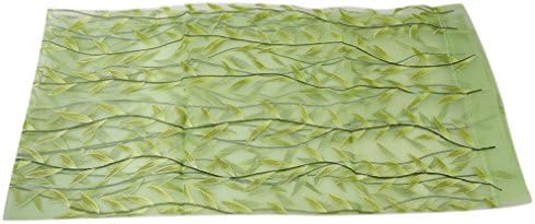 LALANG 1pcs Leaf Tulle Voile Curtains Sheer Curtains Window Balcony Room Decoration Curtains (green)