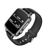 Smart-Recorder-Uhr, Voice-Recorder-Uhr, Sprachaktivierte Recorder-Uhr, MP3-HiFi-Wiedergabe, Sportuhr, Bluetooth 4.2 mit Weißer Schrift und Digitalem Bildschirm, One-Touch (4G)