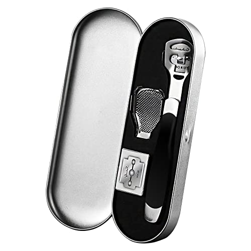 魚の目 除去 魚の目 芯 除去 カッター かかと 削り 魚の目 カッター 角質削り 魚の目カッター【替刃10枚付き】コーンスライサー かかと 角質ケア フットケア 足魚の目 タコ 角質除去 うおの目カッター (ブラック)