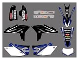 Motorrad Schutz Aufkleber Motorrad-Stil Team-Grafik-Hintergrund-Aufkleber Und Aufkleber-Kit Für Ya-ma-ha WR450F WRF450 WR 450F 2012 2013 2014 (Farbe : Customize Sticker)
