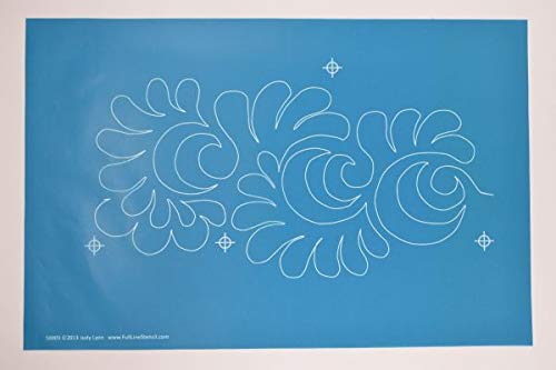 Full Line StencilInterlocking EL Dorado - Edge to Edge Stencil, Continuous Line Template for Free Motion Quilting, Domestic Machine Quilting, Hand Quilting, Long-Arm Quilting (50003)