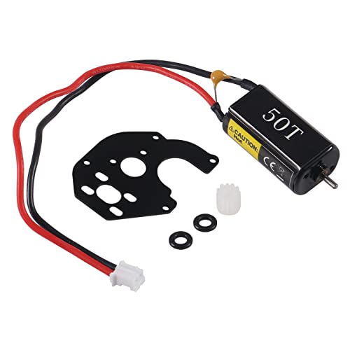 Almocn Rc Brushed Motor 050 50T Pro High Torque Motor With Motor Mount For Scx24 Gladiator Bronco C10 Jlu Deadbolt For Axial 1/24 Crawler Upgrade Parts #TOP7