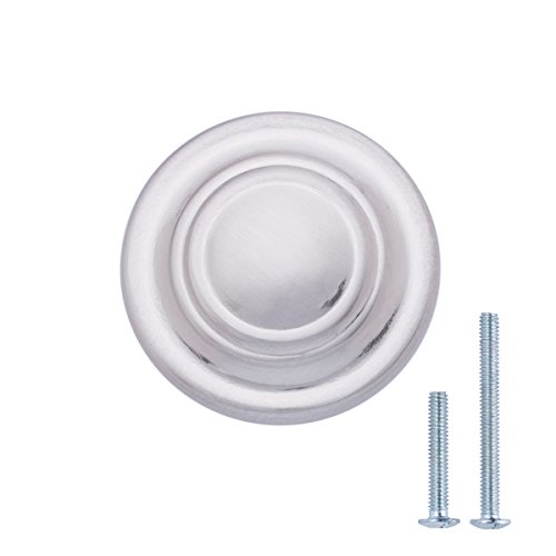 Amazon Basics Traditional Top Ring Cabinet Knob, 1.25-Inch Diameter, Satin Nickel, 10-Pack #TOP14