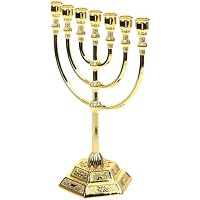 HAMPPLIES Genérico Candelabro Menorah De 7 Ramas Orificios