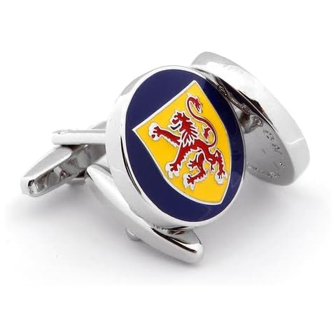 The Scottish Shield Cufflinks, 19, Alloy Steel, swiss blue topaz Cover