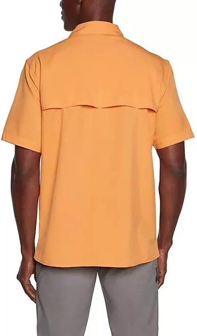 Eddie Bauer Men’s UPF 50 Sun Protection Short Sleeve Relaxed Fit Woven Tech Shirt