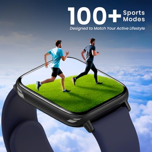 Image of GameSir H9 Black Dial Smartwatch Combo, 4 Straps, 2.01'' HD Display, Bluetooth Calling, IP67, Crown Control, Fitness Tracker with Heart Rate & SPO₂, 100+ Sports Modes for Men & Women (Black Dial)