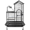 Large Wrought Iron PlayTop Parrot Bird Cage - 36 X 26 X 66 - Several Colors Available Green Vein