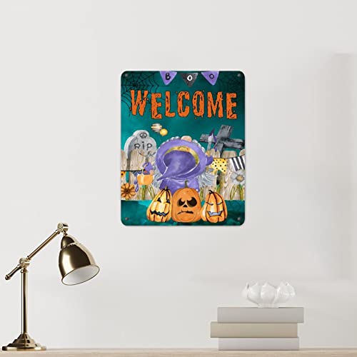 Plaque métal Halloween résistante aux intempéries pour décoration extérieure - 3