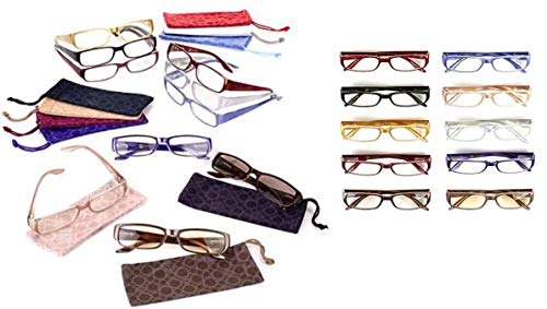JOY MANGANO 20-pc Readers Glasses Luxury Metallic Set +3.5 power