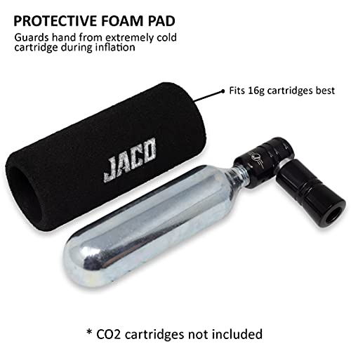 Jaco Lightning Co2 Inflator For Bike Tires | Presta + Schrader (Co2 Cartridge Not Included) #TOP4