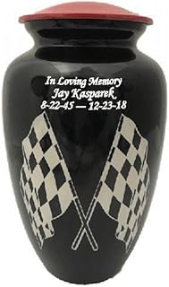 NWA Custom Engraved Car Racing Flag Large Funeral Cremation Urn