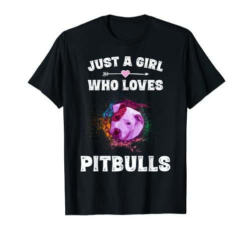 Divertida camisa de Pitbull para adolescentes y niñas amantes de los perros regalos Camiseta