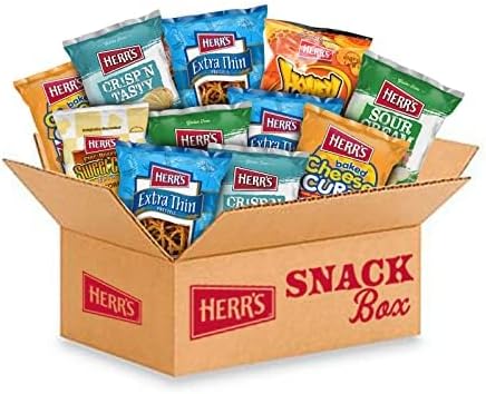 Herr’s Snacks Variety Pack, Potato Chips, Pretzels, Popcorn, Cheese Curls, 1oz Bag (36 Count)