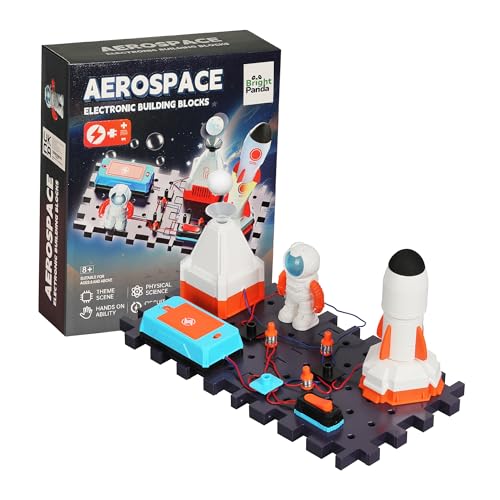 Bright Panda Electric Circuit Kits for Children, Educational Space Toys STEM Toys with 100+ Science Experiments for Kids, Build Your Own Science Kit (Starter Set (Aerospace))