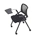 Schwarz mit Umlenkrolle Personal Training Stuhl Tablet Fold Konferenz Bürostuhl Verhandlungsstuhl Schule Student Reporter Stuhl Stapelbar Multifunktionssitz Aufgabenstuhl (1 Stück)