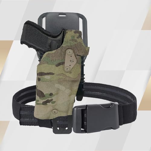 QLS with Mag Pouch | Quick Locking System Kit & Magazine Holster | Quick Draw Holsters | Plastic Fixing Back Clip 2.0 in/Belt Loop Adapter 2.25 in (QLS & Mid Ride Loop-Modular Leg Strap)