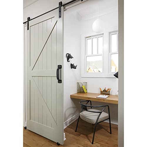 Livfodrm Black Barn Door Handles Cast Iron Gate Handle, Rustic Solid Heavy Duty Sliding Door Handles Fence Gate Pull Grab Handle 2 Pack 7 Inch #TOP3
