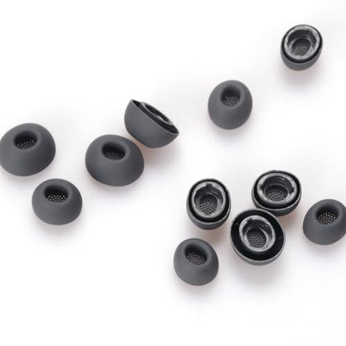 Replacement Silicone Eartips Earbuds Tips Set for Samsung Galaxy Buds 3 Pro Accessories Headphones Ear Tips,6 Pairs (3 Sizes S/M/L) (Gray)