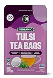 FGO Organic Tulsi Holy Basil Tea, 100 Count, Eco-Conscious Herbal Tea Bags, Resealable Bag, Caffeine Free, Packaging May Vary (Pack of 1)