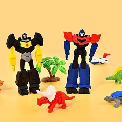 Image of SUPER TOY Robot Shape Eraser for Kids | 3D Transformer Style Puzzle Eraser | Cute Cartoon Rubber Eraser for School Stationery, Birthday Return Gift for Boys & Girls