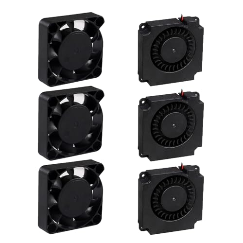 ALAMSCN 3 Stück 4010 3D Drucker Lüfter DC 24V Brushless Kühlkühler Ventilator + 3 Stück Gebläse Lüfter Kompatibel mit Ender 3/Ender 3 pro/Ender 3 V2/Ender 5 Serie, 40 x 40 x 10mm