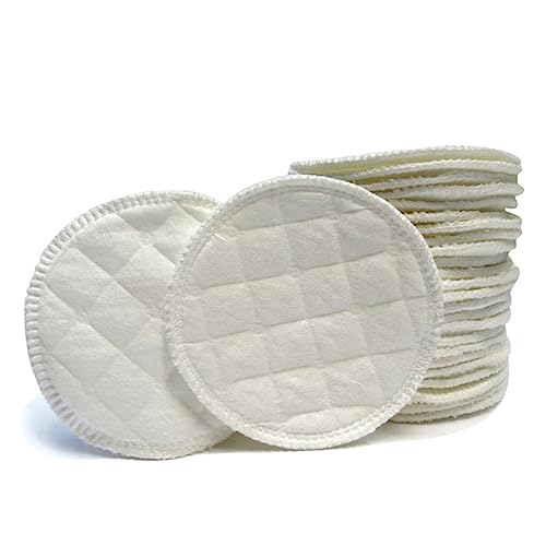 Totority Leakproof Breast Pads for Breastfeeding 12pcs Reusable Nursing Pads Washable Ultra Absorbent Organic Cotton Bra Inserts