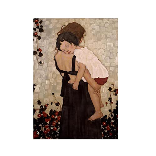 Portrait affiche pour salon moderne décoration murale grand format toile mère bébé