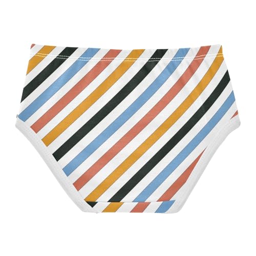 Girls' Underpants Kids Cotton Underwear Panties Briefs For Girl Age 2-8 Years Colorful Diagonal Stripes2