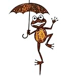 Homorro Gartendeko Für Draußen Wetterfest Deko Garten Gartenstecker Zubehör Rost Gartenstecker Dekoration Gartenfiguren Gartenzubehör Metall Gartendekoration Rostdeko Frosch
