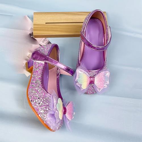 Girls Mary Jane Princess Dress Shoes Glitter Sequin Bowknot Sandals Back Strap Wedding Birthday Party Shoes2