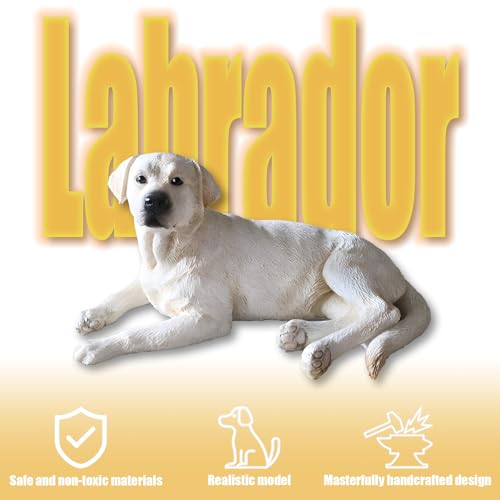 Estatua Labrador de Resina Blanca miniatura 2