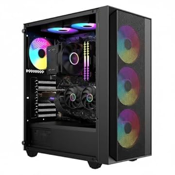Computador Gamer AMD Ryzen 5 5500, 16GB RAM DDR4 3200 MHz, NVME M.2 500GB, NVIDIA GeForce RTX 4060 8GB, Gabinete com 3 Fans RGB