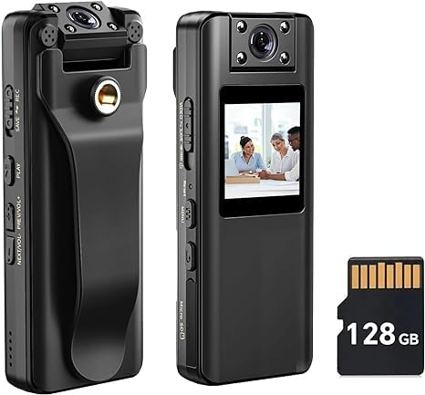 BOBLOV A22 128GB Body Camera with Night Vision