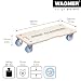 WAGNER Transportroller Transporthilfe I Schichtholz 59 x 29 x 11 cm, Tragkraft 300 kg I Möbelroller für Umzüge I Schwerlastrollbrett mit Soften Rollen I Griffmulden & Tragegriff I FSC® I Made in DE