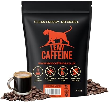 Lean Caffeine Bulletproof Coffee Nicaragua Microlot BEANS 227g Low Acid
