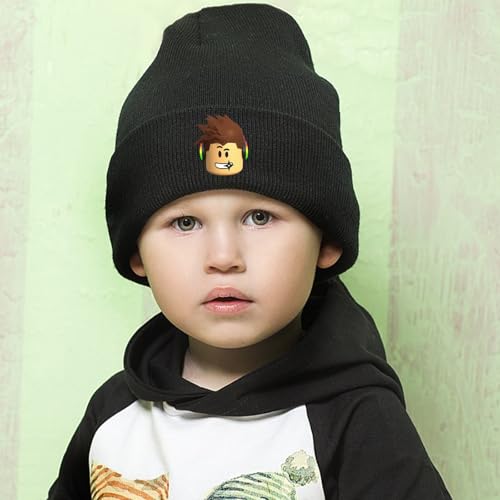 WlsqDE Roblx Mütze, Roblx Strickmütze, Anime Wintermütze, Weiche Skimütze, Mütze Herren, Winter Mütze, für Fans Geschenke