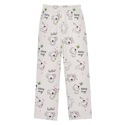 Hello Koala Happy Days Boys Long Pants Soft Trousers Elastic Waist Kids Lounge Bottoms with Pockets S-XL