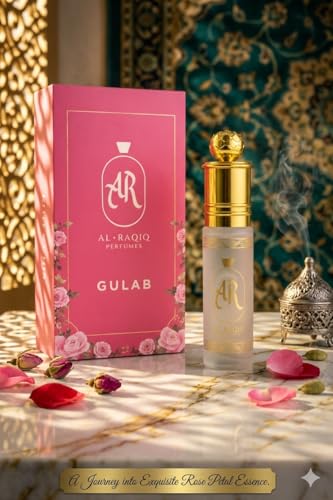 Image of Gulab Attar, Floral & Musky Fragrance Unisex Non-Alcoholic Long Lasting Attar for Men & Women - 6Ml