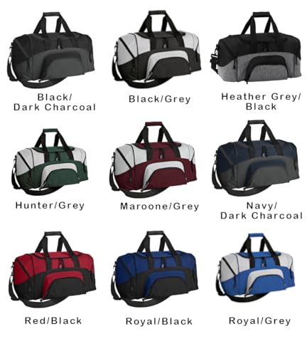Personalized Duffel Bag, Men and Women, Custom Sport Bag with Monogrammed Name, Soccer, Basketball, Baseball, Football, True Royal/Grey2