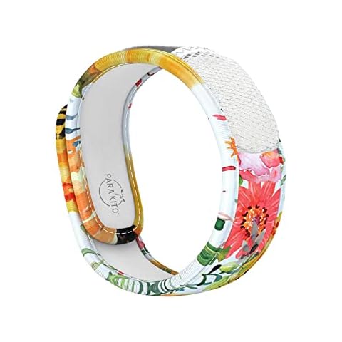 PARA'KITO Mosquito Insect & Bug Protection Wristband - Mosquito Stickers & Bug Spray Alternative - Summer Essentials, Beach Accessories, Hiking & Camping Essentials - Natural Essential Oils (Flowery) Cover