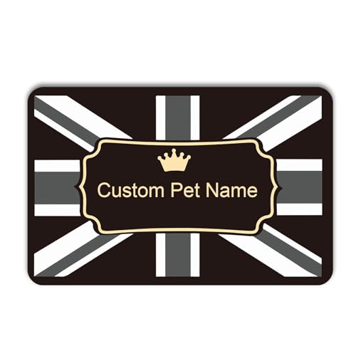 JMIPET Personalized Dog Cat Food Mat PU Non-Slip at The Bottom Dog Bowl Mat Dog Mat for Food and...