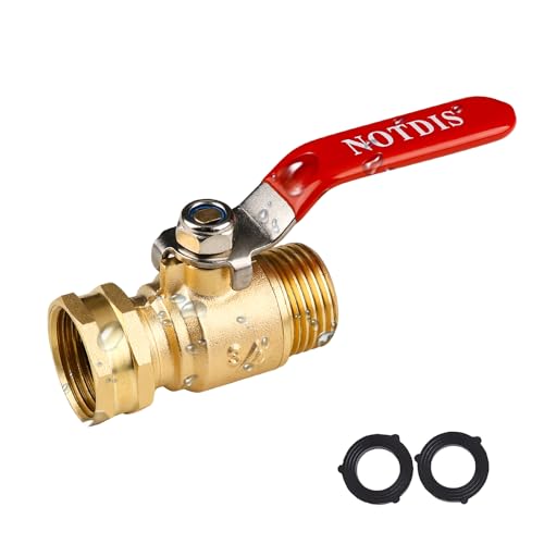 Brass Garden Hose Shut Off Valve with Full-Flow Design - Heavy Duty 3/4