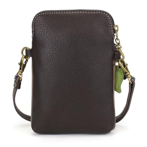 Image of CHALA Wilderness Animal Collection Cell Phone Crossbody Purse-Women PU Leather /Canvas Multicolor Handbag w /Adjustable Strap