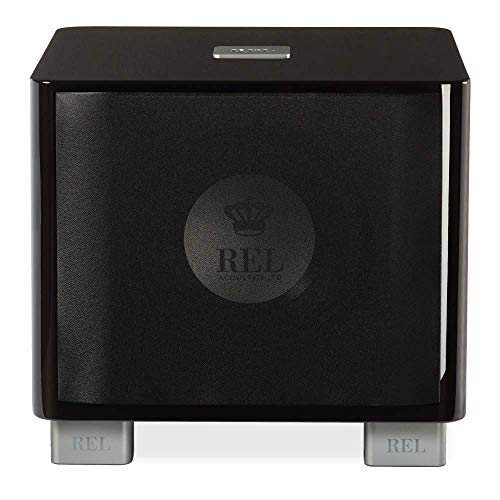 Rel Acoustics T/7X Subwoofer, 8 Inch Front-Firing Driver, Arrow™ Wireless Port, High Gloss Black #TOP3