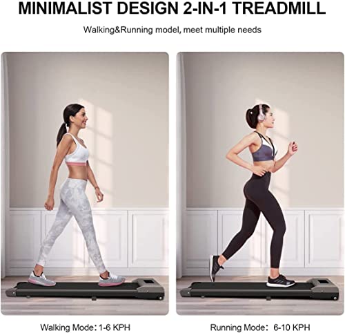 Image of Under Desk Treadmill,Desk Treadmill,Walking Pad Treadmill Under Desk,Walking Pad,2 in 1 Ultra Slim Portable Walking Pad Treadmill, Remote Control and LED Display for Office Home Use