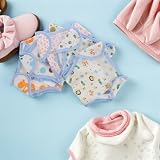 OHPHCALL 5 Szt. Częściowy Pieluch Wielorazowych z Bawełny Naturalnej Dopasowane Pieluchomajtki Treningowe Noworodków Chłopców i Dziewczynek Łatwe Do Prania i Noszenia Odporne Przecieki