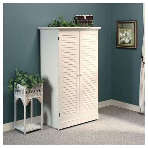 BOWERY HILL Craft Armoire in Antique White
